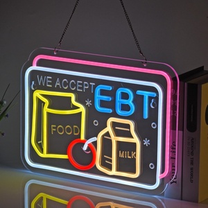 Letrero de Neón Personalizado con Logotipo EBT, Luces de Neón Decorativas para Colgar en la Pared, Letreros de Neón Personalizados para Tiendas de Comestibles - Product Image 5