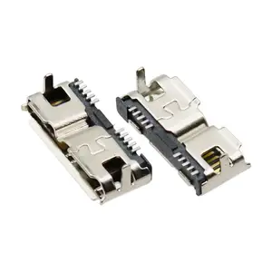 KDS SMD mikro USB 3.0 tip B priz soket 10 Pin 2 pozisyon SMT mikro 3.0 dişi konnektör 10 P RA mikro B Jack liman