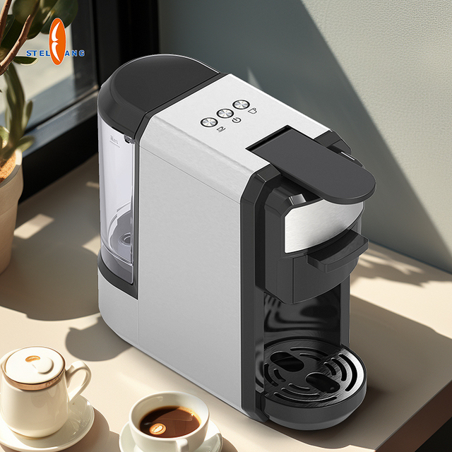 Semi Automatic Stainless Steel Coffee Pod Maker Programmable Multi Capsule Machine for Household Use
