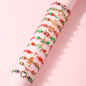 Set di 12 braccialetti estivi con nome personalizzato dopamina per bambini placcati <span class=keywords><strong>oro</strong></span> Heish Bead Cartoon braccialetti per ragazze accessori per bambini - Product Image 6