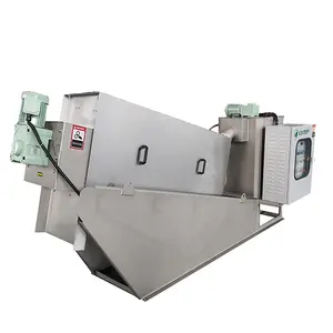 sewage treatment screw press sludge dewatering machine