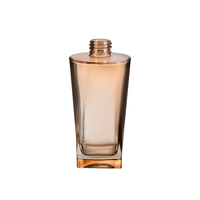 Bouteille diffuseur en verre brun clair de 300 ml, vente en gros, pour hôtel, maison, parfum, huile essentielle, emballage avec couvercle en bois