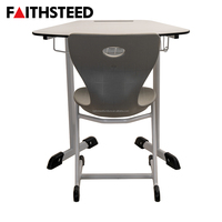 Nouveau bureau et chaise réglables en panneau de densité pour salles de classe secondaires, bureau et chaise d'écolier personnalisables, chaise d'école