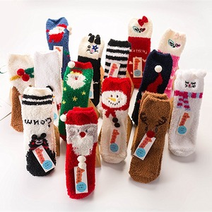 <b>Women's</b> Coral Fleece Sleep <b>Socks</b> Cartoon 3D Half Fleece Home Floor <b>Socks</b> Christmas Gift Thermo <b>Warm</b> <b>Socks</b> - Product Image 2