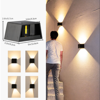 Lampe murale solaire LED extérieure à double éclairage latéral, angle réglable, étanche, lampe de clôture de jardin, étanche IP65