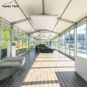 Structure de chapiteau temporaire en alliage d'aluminium 6*20m avec logo personnalisé, résistante au vent et à l'eau, pour exposition en extérieur, hall d'exposition automobile, concessionnaire automobile 4S - Product Image 4