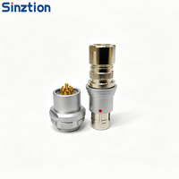 Conector de Aviación Impermeable Macho y Hembra F102, Compatible con el Conector Circular de Desconexión Rápida Fischer, Corto