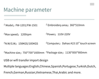 2023 FUWEI machine à broder les casquettes de haute qualité machine à broder informatisée vêtements machine à broder à tête unique