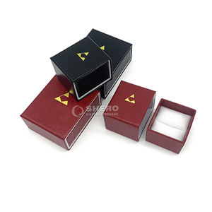 Boîtes à bijoux en cuir PU imitation haut de gamme en gros, colliers longs, bagues, pendentifs, boîtes d'emballage en velours pour bijoux - Product Image 2