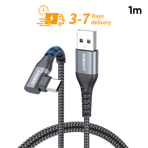 Cable Multiusos Ecológico de Nailon SUNGUY, Cable de Carga Rápida de 1 m y 18 W, Cable de Datos USB C, Garantía de 3 Años - Product Image 1