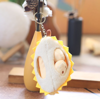 Nouvelle Peluche Mignonne et Adorable en Forme de Durian, Petit Pendentif, Porte-clés, Poupée en Peluche pour Sac, Compagnon de Jeu