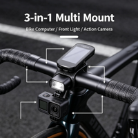 Set Hadiah Dudukan Komputer Sepeda Premium Matte Carbon Weave untuk Garmin Wahoo Bryton GPS Holder Terintegrasi dengan Kit Dudukan Stang