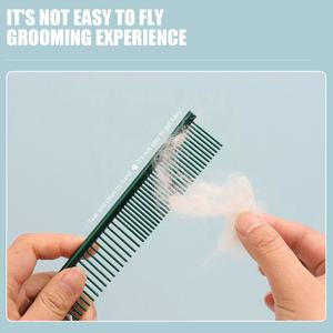 Pettine per capelli con perno per gatti in acciaio inossidabile con Logo personalizzato all'ingrosso della fabbrica pettine per toelettatura per animali domestici in metallo - Product Image 4