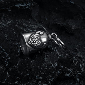 Guardian Bell Accessoire de <span class=keywords><strong>moto</strong></span> Couvre-<span class=keywords><strong>casque</strong></span> plaqué or avec motif de cœur pour femmes et hommes Bikers Type de bijoux Colliers - Product Image 5