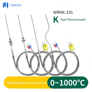 Thermocouple blindé en acier inoxydable de type K WRNK-191, résistance thermique PT100/E/J, capteur de haute température, résistance OEM - Product Image 1