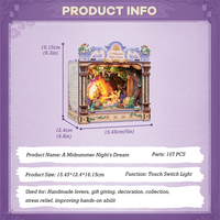 CuteBee 2026 Nouveau style TTKA201 Maison miniature DIY Puzzle en bois 3D Cadeau Décoration DIY Book Nook Kit de bricolage
