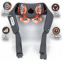 Masseur portable relaxant pour le cou, les épaules et le dos, à usage domestique et professionnel, mouvement de pétrissage 3D, toucher réel