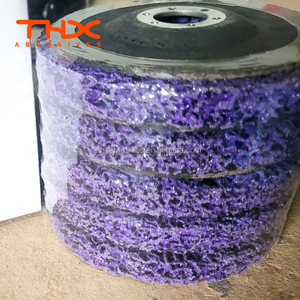 Bande abrasive violette de 5 pouces et disque propre disque de coupe 125 disque de décapage de peinture bleu avec support en fibre de verre pour le meulage de la rouille - Product Image 4