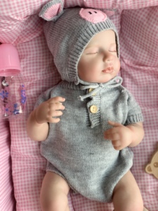 Muñeca Bebé <span class=keywords><strong>Reborn</strong></span> de Silicona R&B de 18 Pulgadas con Ojos Abiertos y Móviles, Juguete Suave, Muñeca de Moda con Caja de Regalo - Product Image 6