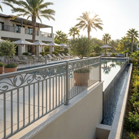 Rampe de balcon en aluminium, main courante d'escalier, design personnalisé, revêtement poudré, extérieur, montage facile