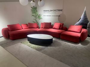 High-end Friendly L-shaped Sectional Sponge-<b>Filled</b> <b>Cushions</b> Modern Design for Villa Apartment Living Room Sofa - Product Image 2