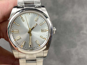 2025 montre mécanique de luxe pour hommes la plus vendue haut de gamme, bracelet en acier, cadran argenté, montre mécanique minimaliste - Product Image 2