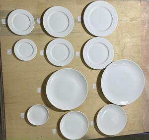 Grosir Pabrik Set Perlengkapan Makan Piring Keramik Putih Bulat Porselen 7-16 Inch Dijual Per Ton - Product Image 2