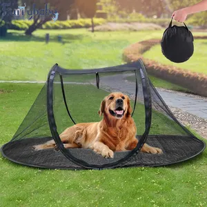 Tenda Hewan Peliharaan Lipat Portabel Kandang Kelinci Kucing Rumah Anjing untuk Tenda Kucing Playpen Pagar Kandang Anjing Luar Ruangan Rumah Anjing Besar