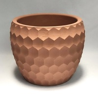 Ventes en gros de jardinières géométriques en béton écologiques faites à la main pour l'extérieur, pots à fleurs en ciment décoratifs