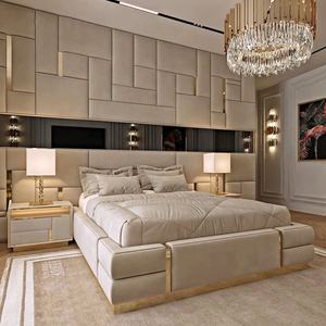 Muebles <span class=keywords><strong>de</strong></span> Dormitorio Italianos <span class=keywords><strong>de</strong></span> Lujo Personalizables Furnistyle, Cama Doble Extensible <span class=keywords><strong>de</strong></span> Cuero <span class=keywords><strong>de</strong></span> Alta Gama, Moderna, Tamaño King, Grande <span class=keywords><strong>y</strong></span> Alta - Product Image 3