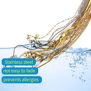 سلاسل صليب من الفولاذ المقاوم للصدأ المطلي بالذهب عيار 18 قيراط مع قلادات هيب هوب أنيقة مع لؤلؤ للمجوهرات الراقية - Product Image 6