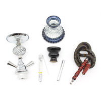 Chicha arabe en métal, petite taille, finition givrée, design double-barillet, moderne, neuve, en stock direct usine