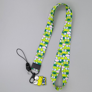 Lanière personnalisée en polyester écologique et durable, motif personnages de dessins animés mignons, avec sangle large tissée <span class=keywords><strong>plate</strong></span>, porte-cartes et porte-badge <span class=keywords><strong>pour</strong></span> téléphone portable - Product Image 4