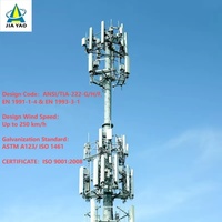 Torre Monopolar de Acero de Alta Resistencia, Galvanizada en Caliente, para Montaje de Antenas de Comunicación en Exteriores