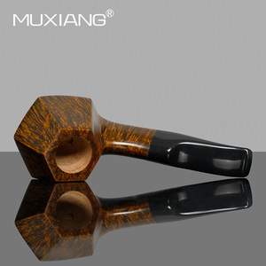 Muxiang Briarwood Pipe 3mm Bowl Bent Type Imported Wood Men's Smoking Accessory - Product Image 4