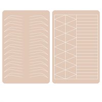 Peau d'entraînement en silicone pour sourcils, poudre ombrée pour sourcils, faux cuir, feuille double face, peau d'entraînement pour microblading pour les artistes tatoueurs