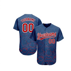Maillot de baseball personnalisé Yourteams 00, imprimé géométrique rouge, polyester sublimé, manches courtes pour homme, toutes saisons, coupe classique - Product Image 1