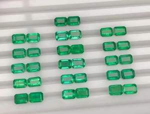 天然エメラルド ザンビア産 エメラルドカットとアッシャーカット ルースジェムストーン ジュエリー製作用 - Product Image 1