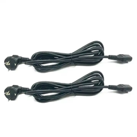 Prise 3 broches de norme européenne VDE de haute qualité cordon d'alimentation d'extension de conducteur toronné 16A avec prise d'alimentation ca 110V-250V
