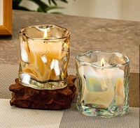 Bocal à bougie parfumée en verre tendance et très esthétique, récipient à bougie DIY, ornement diffuseur de parfum pour la maison, cadeau idéal