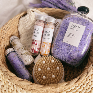 Coffret cadeau de <span class=keywords><strong>sel</strong></span> de bain naturel pour la relaxation du corps, <span class=keywords><strong>sel</strong></span> de l'<span class=keywords><strong>Himalaya</strong></span> avec rose et lavande 30g - Product Image 5