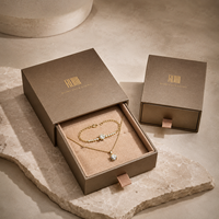 Boîte cadeau haut de gamme en velours pour bijoux, avec doublure en éponge dorée, gaufrage et impression offset, écologique, pour bagues de fêtes