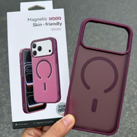 Coque de téléphone magnétique anti-chute de haute qualité pour iPhone 18 Pro Max 17 16 15 14 13, finition mate effet peau, avec boîte d'emballage