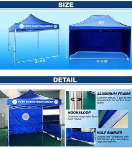 Gazebo Resistente con Telaio Esagonale in Tessuto Oxford Impermeabile per Concessionarie e Promozioni - Product Image 2