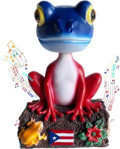 Figuras de Rana <span class=keywords><strong>Coqui</strong></span> de Resina Pintadas a Mano, Recuerdo Personalizado de Puerto Rico, para Decoración del Hogar, Oficina o Jardín - Product Image 1