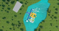 Parc aquatique flottant géant avec trampoline, toboggans et défis d'escalade pour adultes, complexes hôteliers et centres de sports nautiques