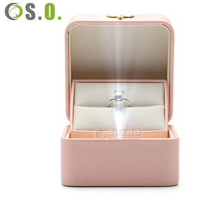 Wholesale Fashion Luxury White Pink Custom Premium PU <b>Leather</b> Set Boxes for Necklace <b>Bracelet</b> Ring Earrings Boxes Jewelry Box - Product Image 5