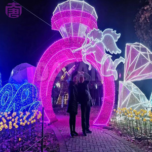 Custom LED Christmas Ring Archway Display for Shopping Malls, Resorts and Large Outdoor Lighting Projects - Product Image 2