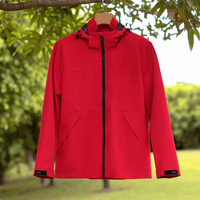 Endurance Shield Jaket Pelindung Cuaca Tahan Air dengan Ritsleting Penuh untuk Latihan Atletik