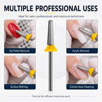 Fraise à ongles en carbure de tungstène 5 en 1, 3/32 pouces, double tranchant pour le retrait du gel et de l'acrylique, logo personnalisé OEM, outil de manucure
